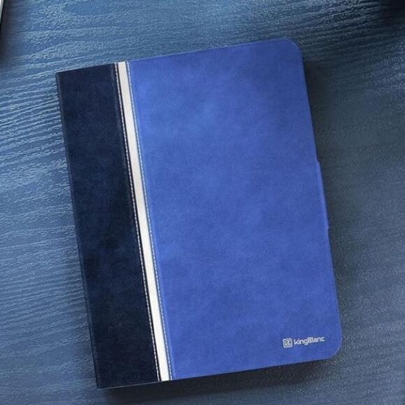 KingBlanc Case for iPad Air 13-inch Case Vegan Leather, Blue, NWT - Picture 2 of 11